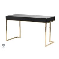 Lorenzo Black Glass Desk