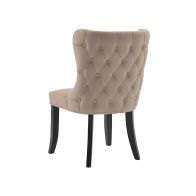 Margonia Chaise de salle à manger, piétement noir - Taupe