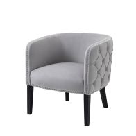 Margonia Chaise, piétement noir - Gris colombe