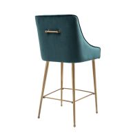 Mason Bar Stool - Chalk - Brushed Gold Legs