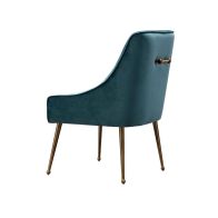 Mason Chaise de salle à manger, piétement or brossé - Peacock