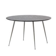 Mason Table à manger, piétement argent brossé