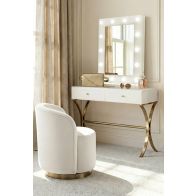 Melissa White Glass Dressing Mirror