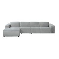 Pebble Ecksofa Linksseitig  - Groß – Taubengrau