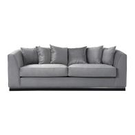 Pino 3-sitssoffa - Dove Grey - Sockel i Silver