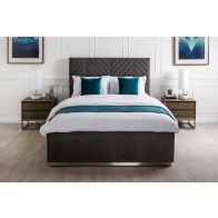 Polter - Cama con almacén - Gris acero