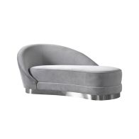 Selini Chaise longue - Grigio tortora - Argento