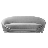 Selini Canapé 3 places, base argent - Gris colombe