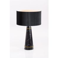 Lámpara de mesa Valencia Negro/Latón