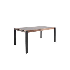 Corinna 8 Seat Dining Table Grey - Black legs