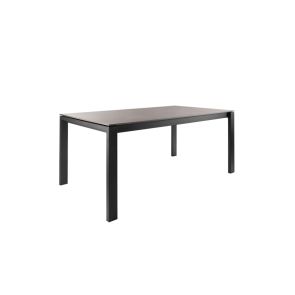 (ID:36922) Corinna 8 seat  Concrete Effect Table - Black Legs
