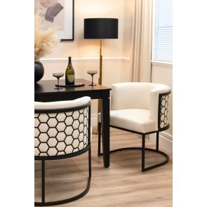 Alveare Silla de comedor Tiza - Negro 