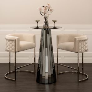 Emmeline Smoked Mirror Bar Table