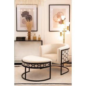 Alveare Tub Chair Black - Chalk