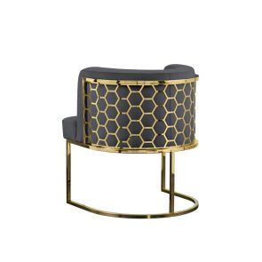 Alveare Dining Chair Brass - Smoke