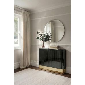 Anastasia Cache-radiateur en verre noir