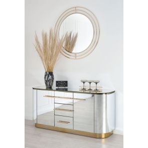 Anastasia Credenza/Buffet a Specchio - Ottone