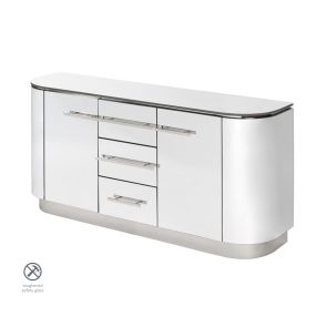 Anastasia Credenza/Buffet a Specchio - Cromo