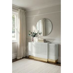 Anastasia Copritermosifone - Vetro bianco e Ottone - Regolabile