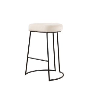 Angelica Counter Stool  – Chalk – Black 