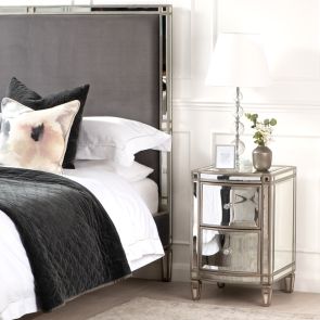 Antoinette Mirrored Bedside Table  