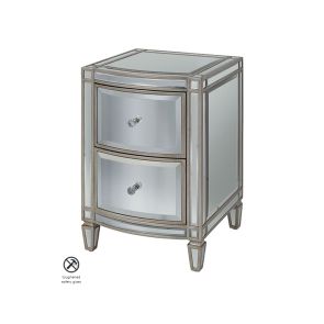 Antoinette Mirrored Bedside Table  