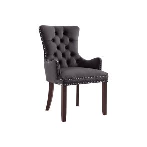 (ID:36539) 2 x Antoinette Carver Chair J-1142 - Smoke Grey