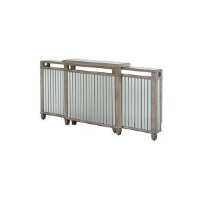 Anastasia Cache-radiateur Ajustable en Verre Blanc - Laiton