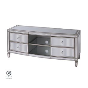 Antoinette Mueble TV de espejo de vidrio templado