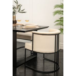 Aria Silla de comedor - Tiza - Negra