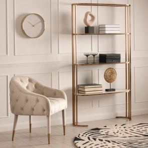 Aria Shelf Unit Brass