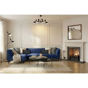 Baxter Ecksofa - Linksseitig - Marineblau