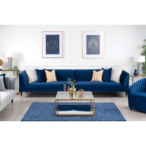 Baxter Six Seat Sofa – Navy Blue