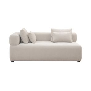 Beck Chaise longue con bracciolo a sinistra - Pergamena