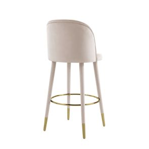 Bellucci Counter stool - Chalk - Brass Caps
