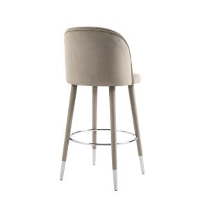 (ID:37463) Bellucci Counter stool- J-2005 - Taupe - Silver Ferrules