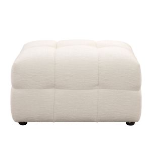 Berlin Footstool – Ivory Chenille