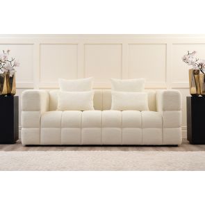 Berlin Three Seat Sofa – Ivory Chenille