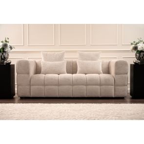 Berlin Three Seat Sofa – Light Taupe Chenille