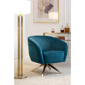 Brodie Swivel Chair - Peacock