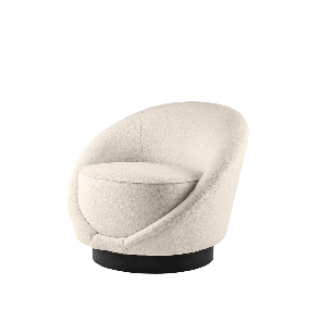 Selini Swivel Chair – Borg Cream – Black Base