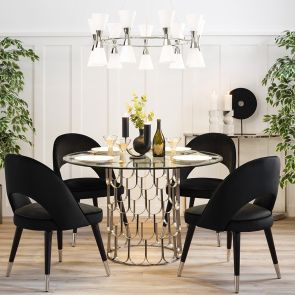 Camille Chandelier Chrome