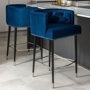 Carter Tabouret de bar - Encre bleue