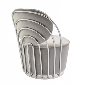 Cascade Silla giratoria Gris Paloma - Plata