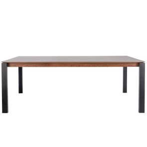 Corinna 12 Seat Dining Table Grey - Black legs