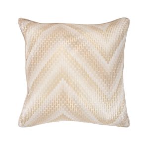 Golden Chevron Square Cushion