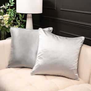 Silver Crepe Square Cushion