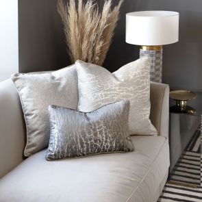 Silver Crackle Square Cushion 