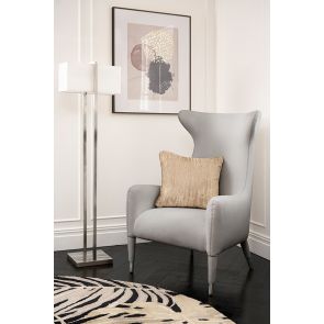 Delta Armchair Dove Grey – Brushed Silver 