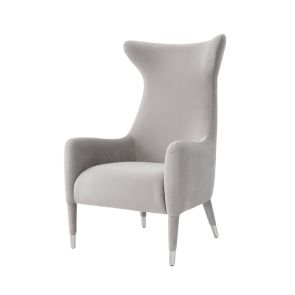 Delta Armchair Dove Grey – Brushed Silver 